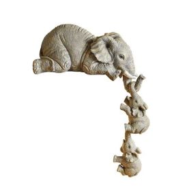 Desktop Decor; Elephant Shape Ornament Resin Craftwork