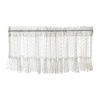 White Gauze Lace Short Curtain Polka Dot ,59x15 inch