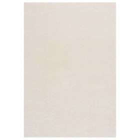 Washable Rug Soft Fluffy Short Pile 63" x 90.6" Anti Slip Cream