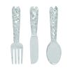 Silver Artistic Cutlery Wall Decor In Metal, Set of Three
