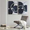 Silver Foil Abstract 2-piece Canvas Wall Art Set, 24" x 36"