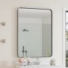 Black Rectangular Metal Framed Mirror, 30"X 40"