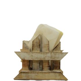 Willart Rustic Wood Napkin Holder,  Counter tops, Indoor and outdoor