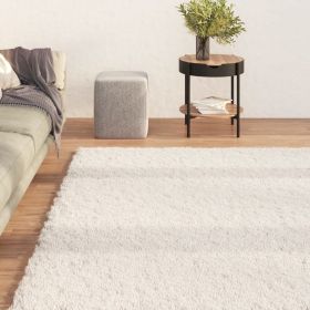 Washable Rug Soft Shaggy Cream 63" x 90.6" Anti Slip