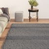 Washable Rug Soft Shaggy Anthracite 63" x 90.6" Anti Slip