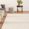 Washable Rug Soft Shaggy Beige 63" x 90.6" Anti Slip