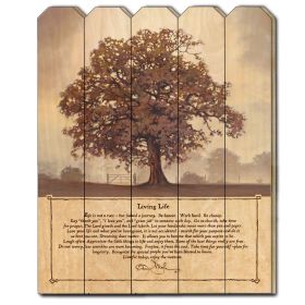 Wood Picket Fence "Living Life" by Bonnie Mohr