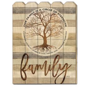 Wood Picket Fence"Circle of Strength" by Marla Rae