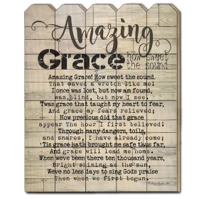 Print on a Wood Picket Fence "Amazing Grace" by Cindy Jacobs