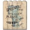 Wood Picket Fence "If You Sprinkle" by Debbie DeWitt