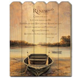 Wood Picket Fence "Renew" by Bonnie Mohr