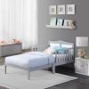 Light Gray/White Birdie Toddler Bed by Olive & Opie