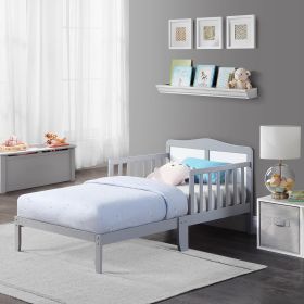 Light Gray/White Birdie Toddler Bed by Olive & Opie