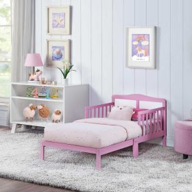 Dark Pink/White Birdie Toddler Bed by Olive & Opie