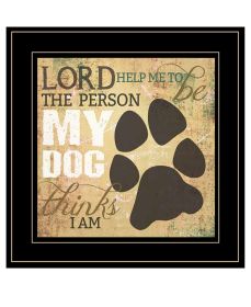 Black Framed "My Dog" by Marla Rae, Ready to Hang