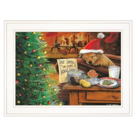 White Framed "I've Been A Good Boy" By Ed Wargo