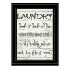 Black Framed "Laundry" By Susie Boyer, Ready to Hang