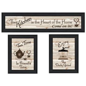 Black Frame "Kitchen Friendship Collection III" By Trendy Decor