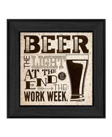 Black Framed "Beer- Work Week" by Artisan Deb Strain