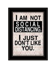 Black Framed "Social Distancing" by Ed Wargo