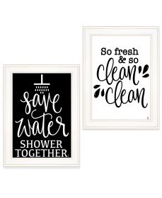 White "Clean/Shower Together" by Fearfully Made Creations