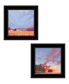 Black Frame "Scenic Landscapes With Barns" 2 pc by Jim Musial