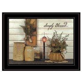Black Frame Trendy Decor 4U "Simply Blessed" ,by Susan Boyer