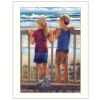 White Framed "Looking Over the Rail" By Georgia Janisse