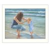 White Framed "Playing in the Water" By Georgia Janisse