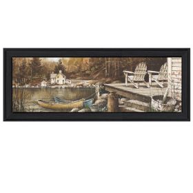 Black Framed "Lounging" By John Rossini, Printed Wall Art