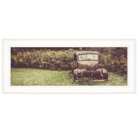 White Framed "Rusty Clearing" by Justin Spivey, Ready to Hang