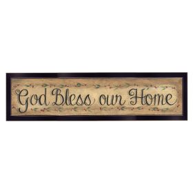 Black Framed "God Bless Our Home" by Gail Eads