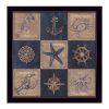 Black Framed "Coastal Collage I" By Debbie DeWitt