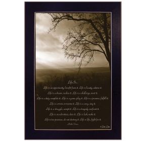 Black Framed "Life Is" By Dee Dee, Printed Wall Art