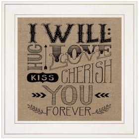 White Framed "Forever" by Deb Strain, Ready to Hang