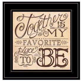 Black Framed "Together" by Deb Strain, Ready to Hang