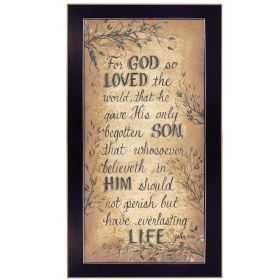 Black Framed "For God So Loved" by Gail Eads