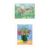 White Framed "Flower field/Bouquet" 2 pc ,by Kait Roberts