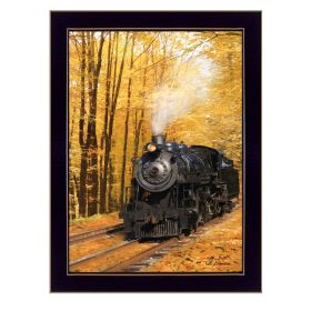 Black Framed "Fall Locomotive" By Lori Deiter
