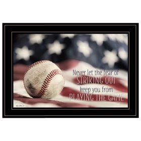 Black Framed "Baseball - Playing the Game" by Lori Deiter