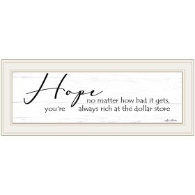 White Frame "Hope" by Lori Deiter, Ready to Hang Framed print