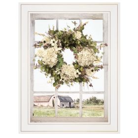 White Framed Trendy Decor 4U "Pleasant View" , by Lori Deiter
