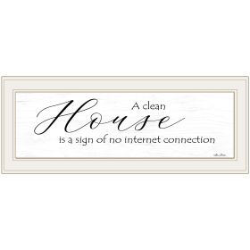 White Framed Print, "A Clean House" by Lori Deiter