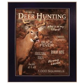 Black Framed "Joy of Hunting deer" by Lori Deiter