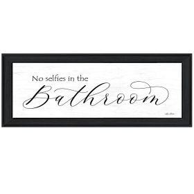 Black Framed "No Selfies in the Bathroom" by Lori Deiter