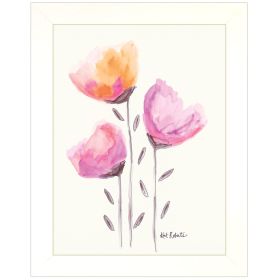 White Framed "Grow Through It" by Kait Roberts, Ready to Hang