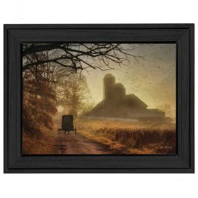 Black Framed "Sunday Morning" By Lori Deiter, Ready To Hang