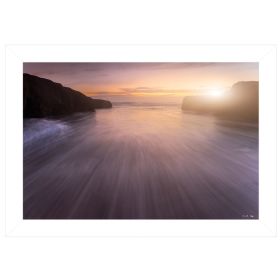White Framed "The Future" by Moises Levy, Ready to Hang