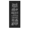 Black Framed "House Rules" By Susan Ball, Printed Wall Art