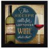 Black Framed "Leftover Wine" By Mollie B., Ready To Hang